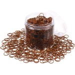 2000 Pack Mini Rubber Bands Elastic Hair Bands Soft Hair Ties with Box for Hair Braiding Hair Wedding Hairstyle(Dark Brown)