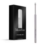 MelodySusie Cuticle Clean Nail Drill Bit 3/32\'\', Professional Safety Carbide Under Nail Cleaner Nail Bit for Cuticle Dead Skin Nail Prepare, Two Way Rotate, Manicure Nail Salon Supply(Silver, Fine)