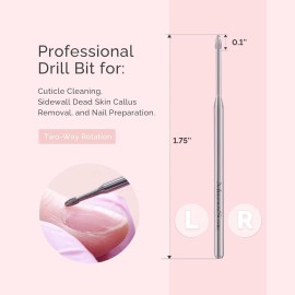 MelodySusie Cuticle Clean Nail Drill Bit 3/32\'\', Professional Safety Carbide Under Nail Cleaner Nail Bit for Cuticle Dead Skin Nail Prepare, Two Way Rotate, Manicure Nail Salon Supply(Silver, Fine) MelodySusie Cuticle Clean Nail Drill Bit 3/32\'\', Professional Safety Carbide Under Nail Cleaner Nail Bit for Cuticle Dead Skin Nail Prepare, Two Way Rotate, Manicure Nail Salon Supply(Silver, Fine)