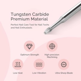 MelodySusie Cuticle Clean Nail Drill Bit 3/32\'\', Professional Safety Carbide Under Nail Cleaner Nail Bit for Cuticle Dead Skin Nail Prepare, Two Way Rotate, Manicure Nail Salon Supply(Silver, Fine) MelodySusie Cuticle Clean Nail Drill Bit 3/32\'\', Professional Safety Carbide Under Nail Cleaner Nail Bit for Cuticle Dead Skin Nail Prepare, Two Way Rotate, Manicure Nail Salon Supply(Silver, Fine)