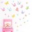 Colorful Butterfly Wall Decals Vibrant Butterflies Wall Stickers Kids Butterfly Wall Stickers for Girls Room Bedroom Nursery Decor