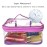 ANEMEL Toiletry Bag Makeup Cosmetic Clear Bag Portable Waterproof Transparent Travel Storage Purple