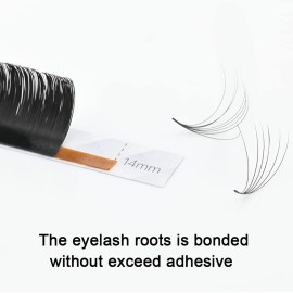 NAGARAKU Easy Fan Eyelash Extensions Volume Lash 0.07 C curl 14mm Rapid Blooming Faux Mink Cluster For Beginners Soft Professional Lash Supplies