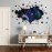 3D Galaxy Blue Cosmic Milky Way Wall Stickers, HOLENGS Outer Space Planets Simulation Crack Hole Wall Decals, Starry Sky Wall Decor for Boys Kids Bedroom Living Room Nursery Decoration