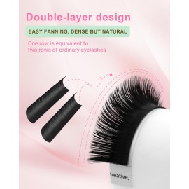 NAGARAKU Easy Fan Eyelash Extensions Volume Lash 0.07 D curl 9mm Rapid Blooming Faux Mink Cluster For Beginners Soft Professional Lash Supplies