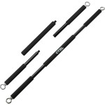 Resistance Band Bar for Fitness - Workout Bar for Exercise, Squat, Biceps, Triceps, Shoulders, Back - Adjustable 3 Parts Bar for Resistance Bands - Durable Portable Steel Pilates Resistance Bar