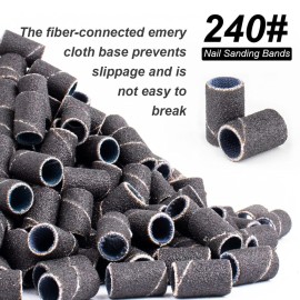 Rolybag Sanding Bands for Nail Drill,240 grit Nail Sanding Band with Storage Box,Include 100 Superfine grit Sand Bands and 2 pcs Mandrel bit for 3/32 Nail Drill Machine Rolybag Sanding Bands for Nail Drill,240 grit Nail Sanding Band with Storage Box,Include 100 Superfine grit Sand Bands and 2 pcs Mandrel bit for 3/32 Nail Drill Machine