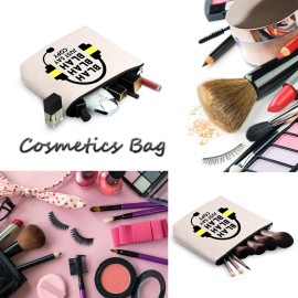 WCGXKO Dispatcher Gift Funny Zipper Pouch Makeup Bag For Emergency Dispatcher Operator (JUST SAY COPY)