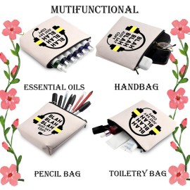 WCGXKO Dispatcher Gift Funny Zipper Pouch Makeup Bag For Emergency Dispatcher Operator (JUST SAY COPY)