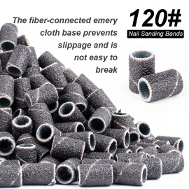 Rolybag Sanding Bands for Nail Drill, 100Pcs Professional Nail Sanding Bands 120 Grit Medium and 2Pcs 3/32 Nail Drill Mandrel Bits for Manicures and Pedicure, Black Rolybag Sanding Bands for Nail Drill, 100Pcs Professional Nail Sanding Bands 120 Grit Medium and 2Pcs 3/32 Nail Drill Mandrel Bits for Manicures and Pedicure, Black