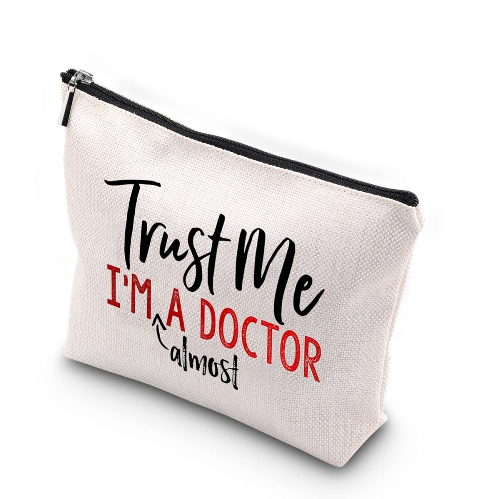 Generic WCGXKO Future Doctor Gift MD Gift Trust Me Im Almost A Doctor Zipper Pouch Makeup Bag for Doctor Graduation (Almost A Doctor)