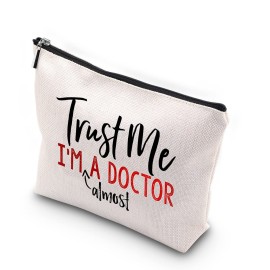 Generic WCGXKO Future Doctor Gift MD Gift Trust Me Im Almost A Doctor Zipper Pouch Makeup Bag for Doctor Graduation (Almost A Doctor)