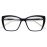 AMOMOMA Trendy TR90 Oversized Blue Light Reading Glasses Women,Stylish Square Cat Eye Glasses AM6031C1 with Black Frame 3.0 x