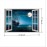 YOWOCAL 3D Fake Windows Wall Sticker, Removable Pirates Ship Boat Ocean Moon Faux Windows Wall Decals for Kids Bedroom Living Room Decoration,23.6x17.3