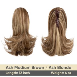 CJL HAIR Short Claw Clip Ponytail Extension Drawstring Curly Fake Faux Jaw Balayage Hairpiece Hair Piece Wavy High Pony Tails Synthetic Heat Friendly Fiber for Women Girls Kids CJL HAIR Short Claw Clip Ponytail Extension Drawstring Curly Fake Faux Jaw Balayage Hairpiece Hair Piece Wavy High Pony Tails Synthetic Heat Friendly Fiber for Women Girls Kids