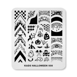 KADS Nail Template Halloween Horrifying Pattern Pumpkin Lantern Skull Ghost Blood Bat Spider (HA008)