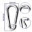 50Pack Heavy Duty Carabiners M8 5/16 Spring Snap 3Inch Zinc-Galvanized Steel Carabiner Clips Chain Quick Links Safety Connector for Hammock Swing Fitness Gym Outdoor Supplies Boating