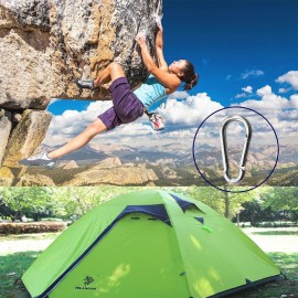 50Pack Heavy Duty Carabiners M8 5/16 Spring Snap 3Inch Zinc-Galvanized Steel Carabiner Clips Chain Quick Links Safety Connector for Hammock Swing Fitness Gym Outdoor Supplies Boating