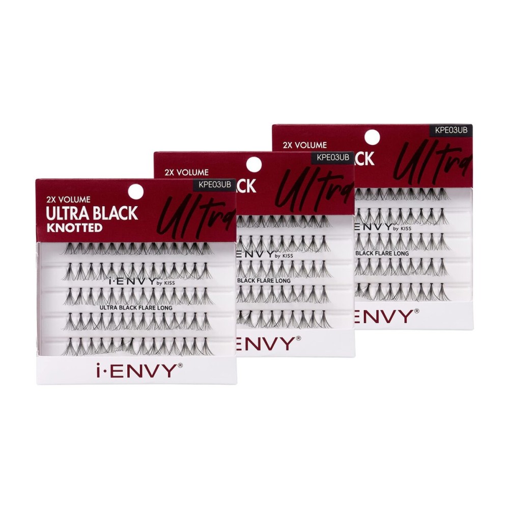 iENVY Ultra Black Individual Lashes 3 Pack Long Black iENVY Ultra Black Individual Lashes 3 Pack Long Black
