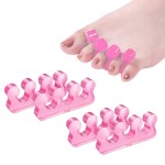 ZaxSota Pedicure Toe Separators for Bunion Relief & Nail Polish Application - Orthopedic Gel Toenail Dividers, Repeatable & Washable Toe Spacers for Toenail Separation