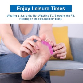 ZaxSota Pedicure Toe Separators for Bunion Relief & Nail Polish Application - Orthopedic Gel Toenail Dividers, Repeatable & Washable Toe Spacers for Toenail Separation