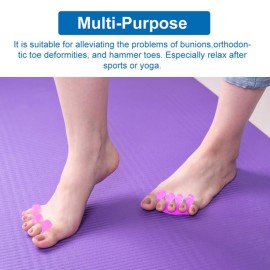 ZaxSota Pedicure Toe Separators for Bunion Relief & Nail Polish Application - Orthopedic Gel Toenail Dividers, Repeatable & Washable Toe Spacers for Toenail Separation