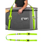 Gradient Fitness Kayak Paddle Board Carrier (Green)/Surfboard Straps for Shoulder | Hands-Free Carrying Straps for Paddleboards with Padded Shoulder Sling, Paddle Board Accessories for Women and Men