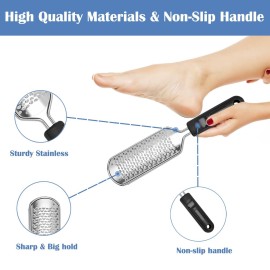 Professional Foot Files,Colossal Stainless Steel Detachable Foot Scrubber, Foot Scrub Supplies, Professional Pedicure Tools Washable and Reusable Professional Foot Files,Colossal Stainless Steel Detachable Foot Scrubber, Foot Scrub Supplies, Professional Pedicure Tools Washable and Reusable