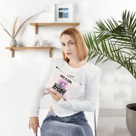 LEVLO Anime Fans Make up Bag Anime Lover Gift Just A Girl Who Really Loves Anime Cosmetic Make up Bag(Loves Anime)