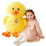 IKASA Large Duck Stuffed Animals Giant Soft Plush Toy,19 Cute Huge Jumbo Fluffy Plushy Big Size Fat Plushie,Gifts for Kids(Yellow, 19 inches)