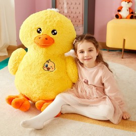 IKASA Large Duck Stuffed Animals Giant Soft Plush Toy,19 Cute Huge Jumbo Fluffy Plushy Big Size Fat Plushie,Gifts for Kids(Yellow, 19 inches)