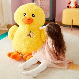IKASA Large Duck Stuffed Animals Giant Soft Plush Toy,19 Cute Huge Jumbo Fluffy Plushy Big Size Fat Plushie,Gifts for Kids(Yellow, 19 inches)