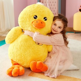 IKASA Large Duck Stuffed Animals Giant Soft Plush Toy,19 Cute Huge Jumbo Fluffy Plushy Big Size Fat Plushie,Gifts for Kids(Yellow, 19 inches)