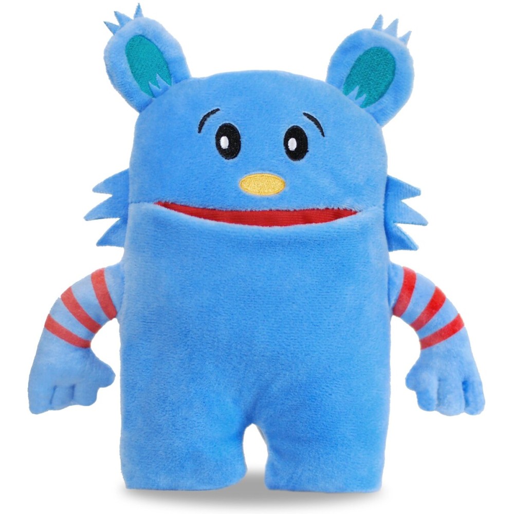 The Tooth Brigade Tooth Fairy Pillow | Stuffed Plush with Large Pocket Mouth for Lost Teeth, Treasures, Prizes - Fun and Interactive Plush, Perfect Kids, Boys, & Girls Gift (Blue Monster)