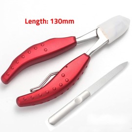 QSEEL Stainless Steel Nail and Toenail Clippers for Elderly People, Thick-nail or Sick-nail Users, Labor-saving Arc Nail Clipper with Comfortable Handle Gripper (Red) QSEEL Stainless Steel Nail and Toenail Clippers for Elderly People, Thick-nail or Sick-nail Users, Labor-saving Arc Nail Clipper with Comfortable Handle Gripper (Red)