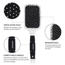 Hair Brush, Paddle Brush with Cushion Base, Daily Paddle Hair Brushes for Women Men Kids Long Short Thick Thin Straight Fine Hair Hair Brush, Paddle Brush with Cushion Base, Daily Paddle Hair Brushes for Women Men Kids Long Short Thick Thin Straight Fine Hair