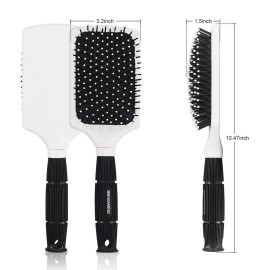 Hair Brush, Paddle Brush with Cushion Base, Daily Paddle Hair Brushes for Women Men Kids Long Short Thick Thin Straight Fine Hair Hair Brush, Paddle Brush with Cushion Base, Daily Paddle Hair Brushes for Women Men Kids Long Short Thick Thin Straight Fine Hair