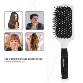Hair Brush, Paddle Brush with Cushion Base, Daily Paddle Hair Brushes for Women Men Kids Long Short Thick Thin Straight Fine Hair Hair Brush, Paddle Brush with Cushion Base, Daily Paddle Hair Brushes for Women Men Kids Long Short Thick Thin Straight Fine Hair