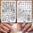 Abstract Lady Face Pattern Nail Stamping Plates Set 2pcs Flower Leaf Graffiti Fun Nail Stamper Plate Figure Rose Star Heart Nail Stamp Plates Geometry Graffiti Striped Nails Art Template Plates Mold