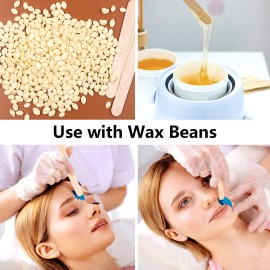 JANYUN 150 Pcs Assorted Style Eyebrow Wax Sticks Waxing Applicator Wooden Wax Spatulas Kit for Face and Small Hair Removal Sticks