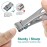 VOGARB Nail Clippers for Men Thick Nails Toenail Clippers for Thick Toenails Wide Jaw Opening Heavy Duty Long Handle Large and Small Fingernail Clipper Set for Seniors, Adult