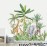 Runtoo Tropical Jungle Animal Wall Decals Giraffe Elephant Plants Wall Stickers Kids Room Bedroom Wall Decor
