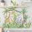 Runtoo Tropical Jungle Animal Wall Decals Giraffe Elephant Plants Wall Stickers Kids Room Bedroom Wall Decor