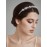 SWEETV Silver Bridal Headband Crystal Tiara for Women Pearl Wedding Headpieces for Bride Hair Accessories for Prom Birthday Party
