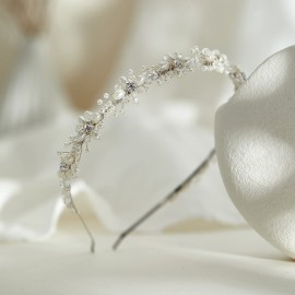 SWEETV Silver Bridal Headband Crystal Tiara for Women Pearl Wedding Headpieces for Bride Hair Accessories for Prom Birthday Party SWEETV Silver Bridal Headband Crystal Tiara for Women Pearl Wedding Headpieces for Bride Hair Accessories for Prom Birthday Party