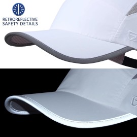 GADIEMKENSD Womens Hats Baseball Cap UPF 50+ Sun Quick Dry Lightweight Breathable Trucker Hat Outdoor Hiking Fishing Run Golf Sports A Dad Mesh Hats Reflective Running Hat Ponytail for Women White