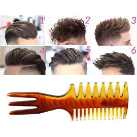 Styling Hair Comb Set Salon Barber Hairstylist Texture Comb 5 Pack Professional Hair Brush Retro Hairdressing Hair Care Style Accessory Double-sided for Men Boy Gentleman