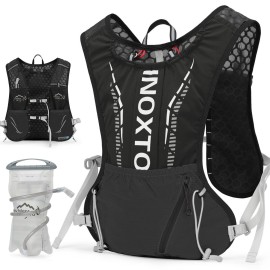 INOXTO Hydration Vest Backpack,Lightweight Water Running Vest Pack with 1.5L Water Bladder Bag Daypack for Hiking Trail Running Cycling Race Marathon for Women Men