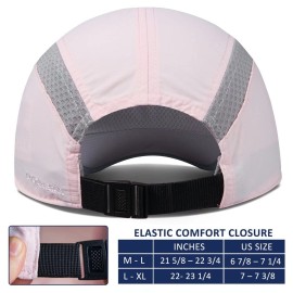 GADIEMKENSD Womens Hats Baseball Cap UPF 50+ Sun Quick Dry Lightweight Breathable Trucker Hat Outdoor Hiking Fishing Run Golf Sports A Dad Mesh Hats Reflective Running Hat Ponytail for Women Pink