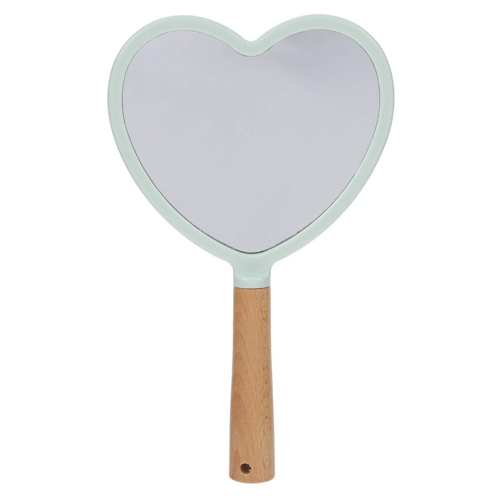 Handheld Mirror with Handle, Heart Shape Wood Hand Makeup Mirror Vanity Mirror Handheld Cosmetic Mirror for Home Salon Travel Use Handheld Mirror with Handle, Heart Shape Wood Hand Makeup Mirror Vanity Mirror Handheld Cosmetic Mirror for Home Salon Travel Use